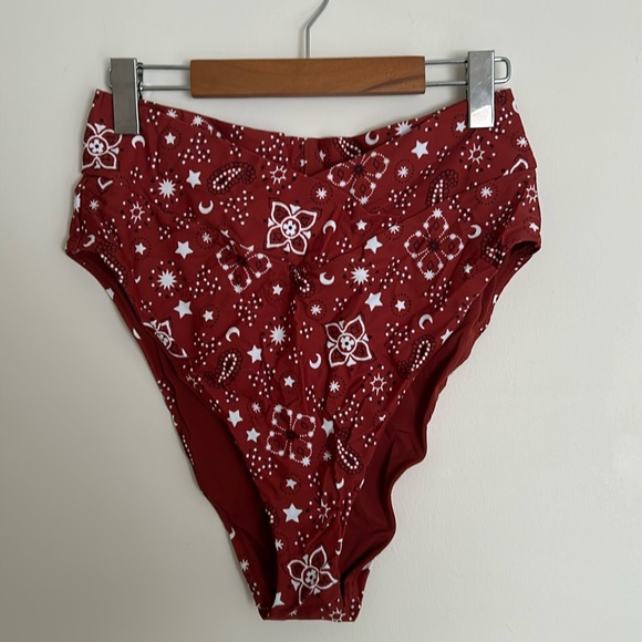 Aerie Super Cheeky High Waisted Bikini Bottoms NEVER WORN - Picture 1 of 3